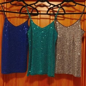 3 Express Sequined Camisoles